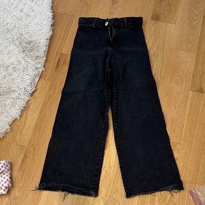 Black Wide-Leg Women Jeans